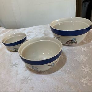 Vintage Warner Bros. Looney Tunes Mixing Bowl Set Ceramic Gorgeous